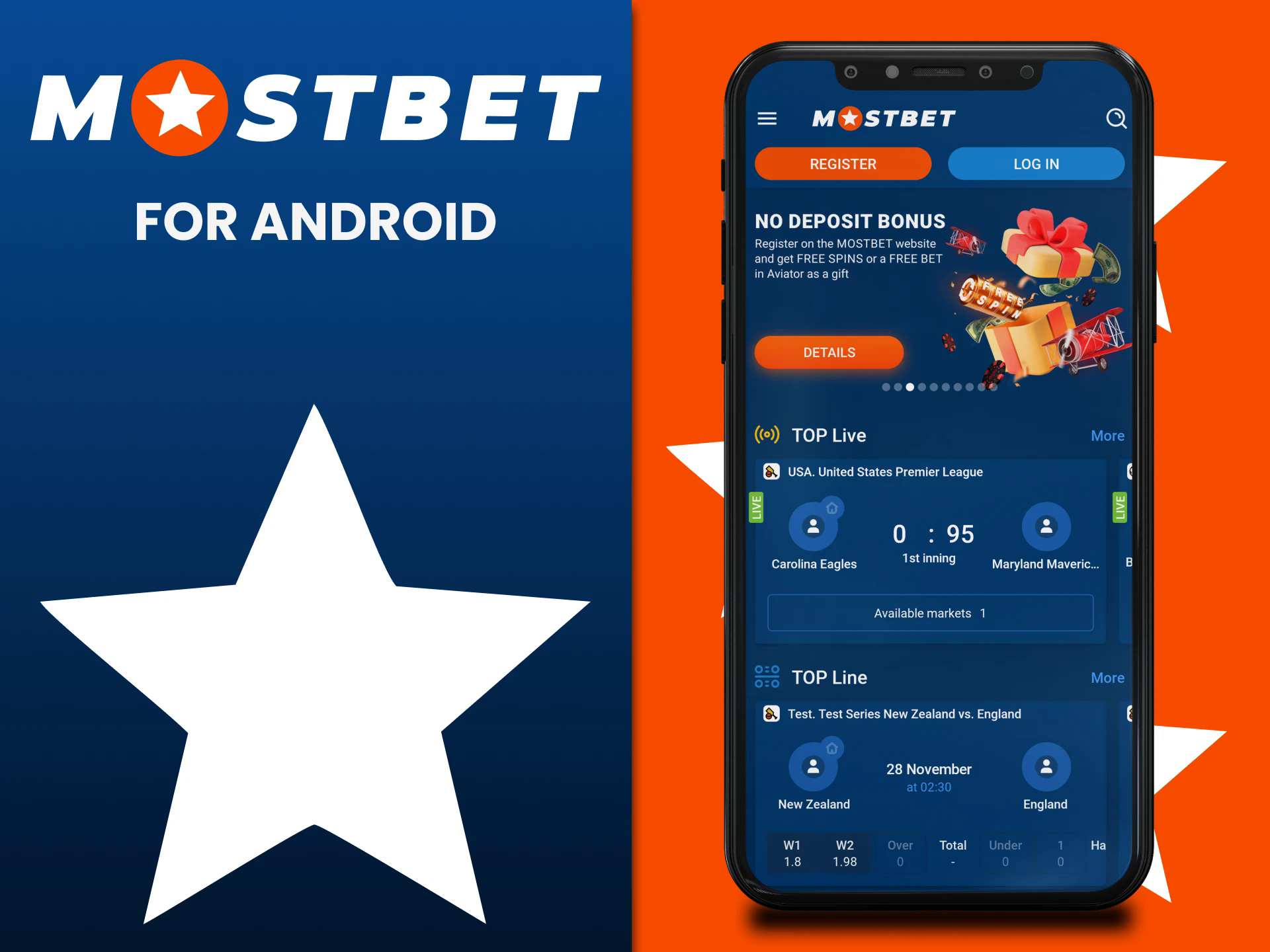 Install the Mostbet app for Android.