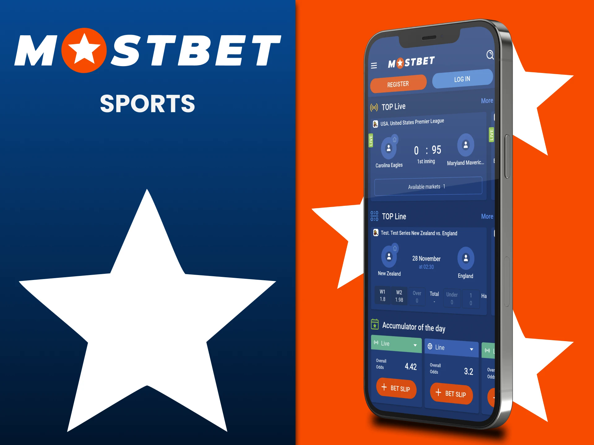 Visit the sports section in the Mostbet application.