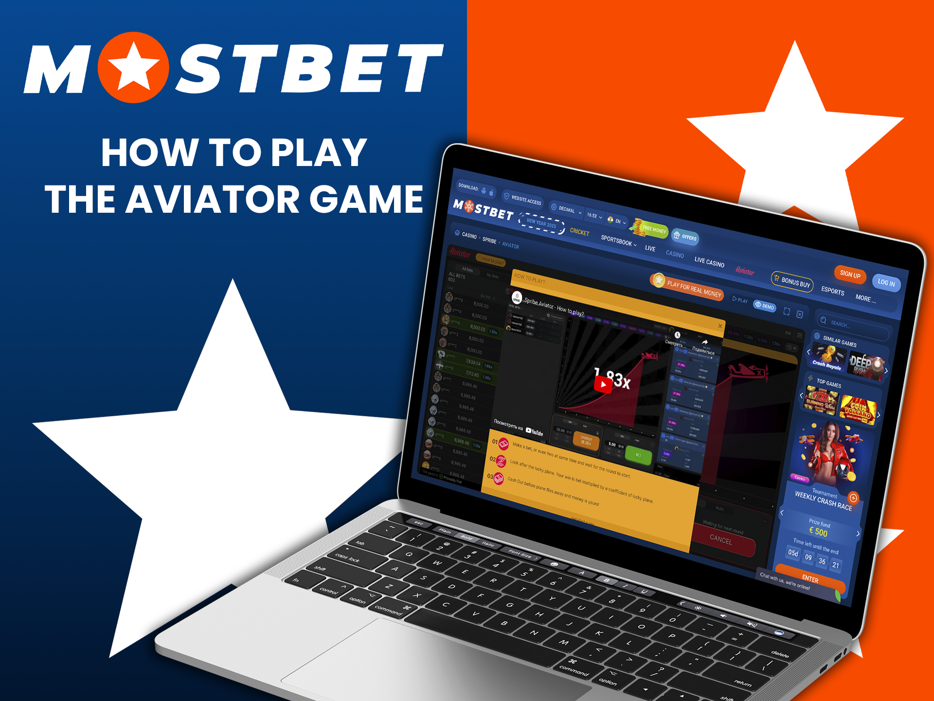 Get the knowledge you need to play and win in the Aviator game from Mostbet Casino.