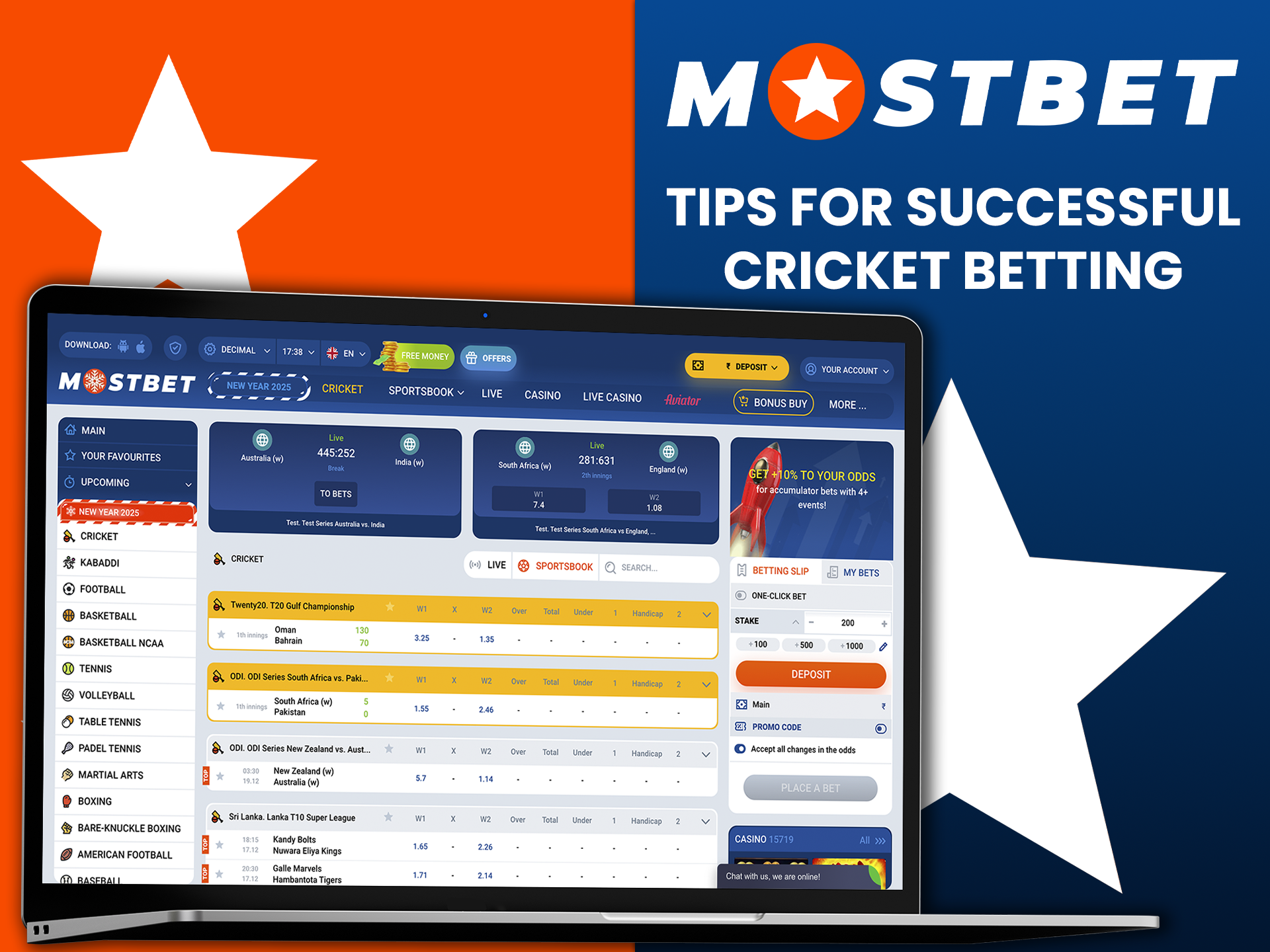 Learn strategies and unique cricket betting methods to win at Mostbet.