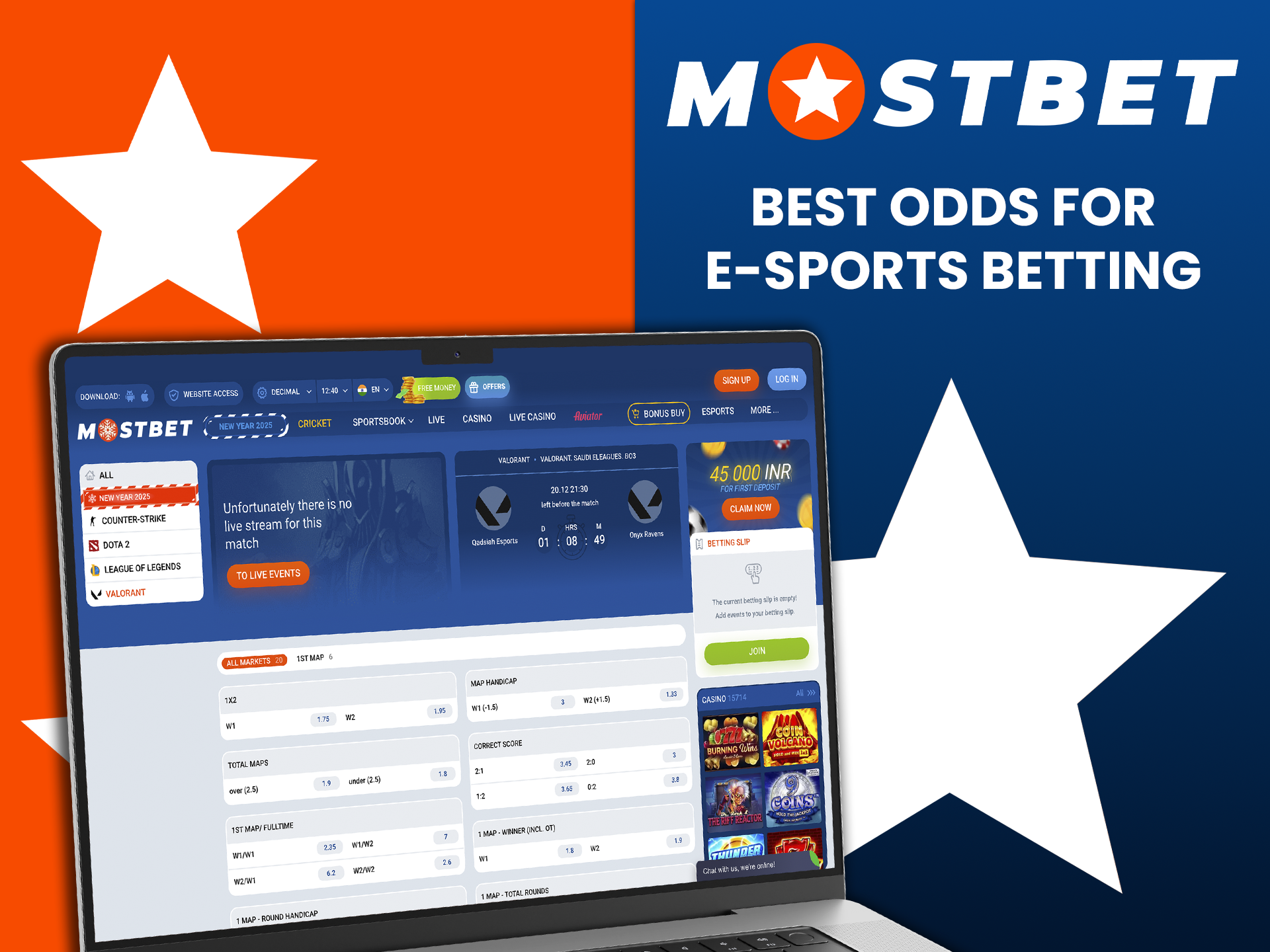 Use your knowledge of cyber sports to accurately predict changing odds at Mostbet bookmaker.