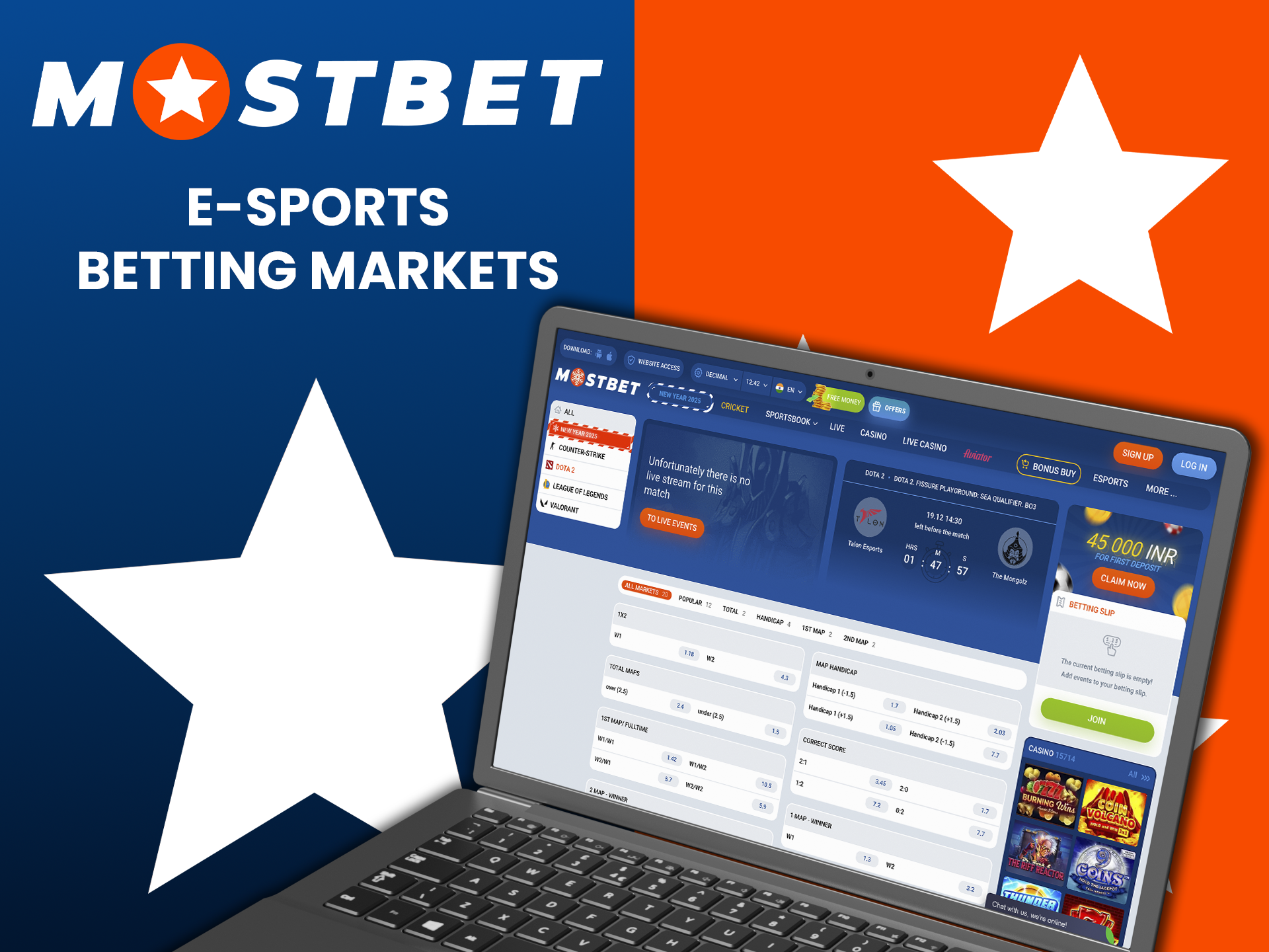 Mostbet offers its customers a wide variety of e-sports disciplines and betting options.