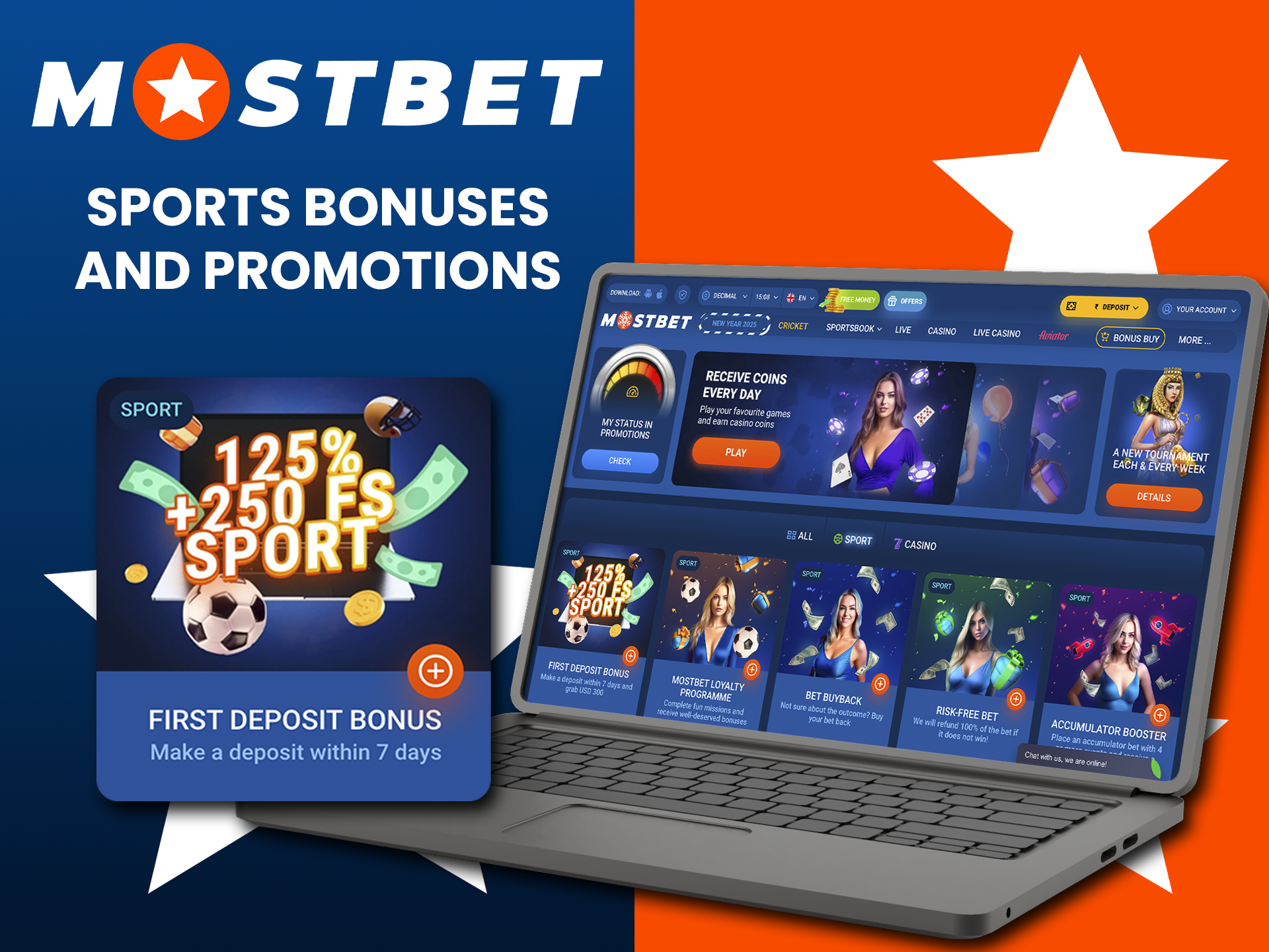 Take advantage of Mostbet bonuses to maximise your deposit and potential bet.