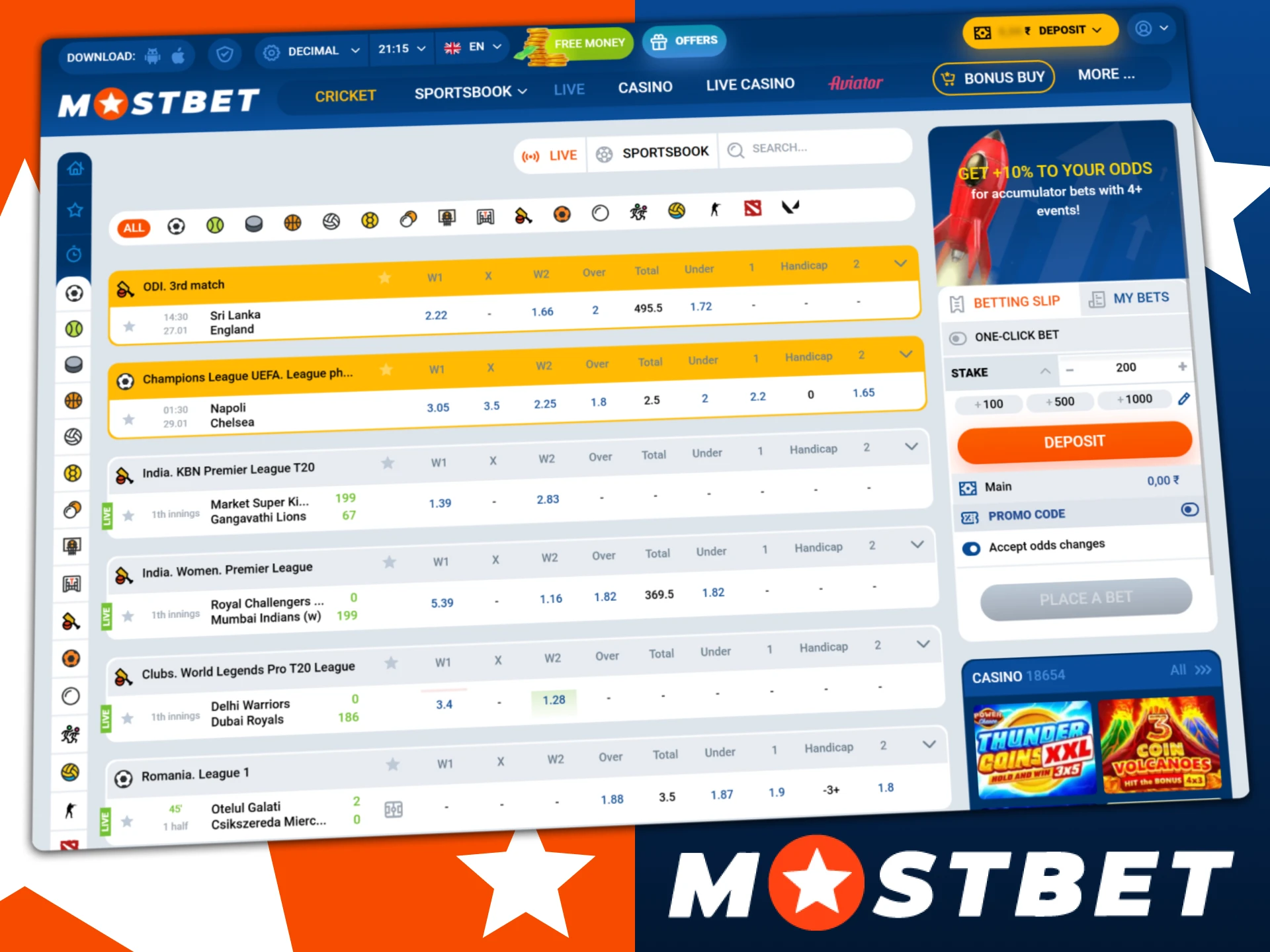 Install the Mostbet India PC client for Windows and macOS devices.