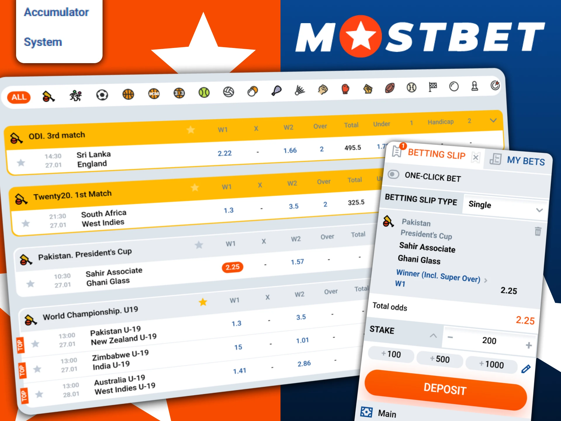 Learn about different types of bets you can place on Mostbet India.