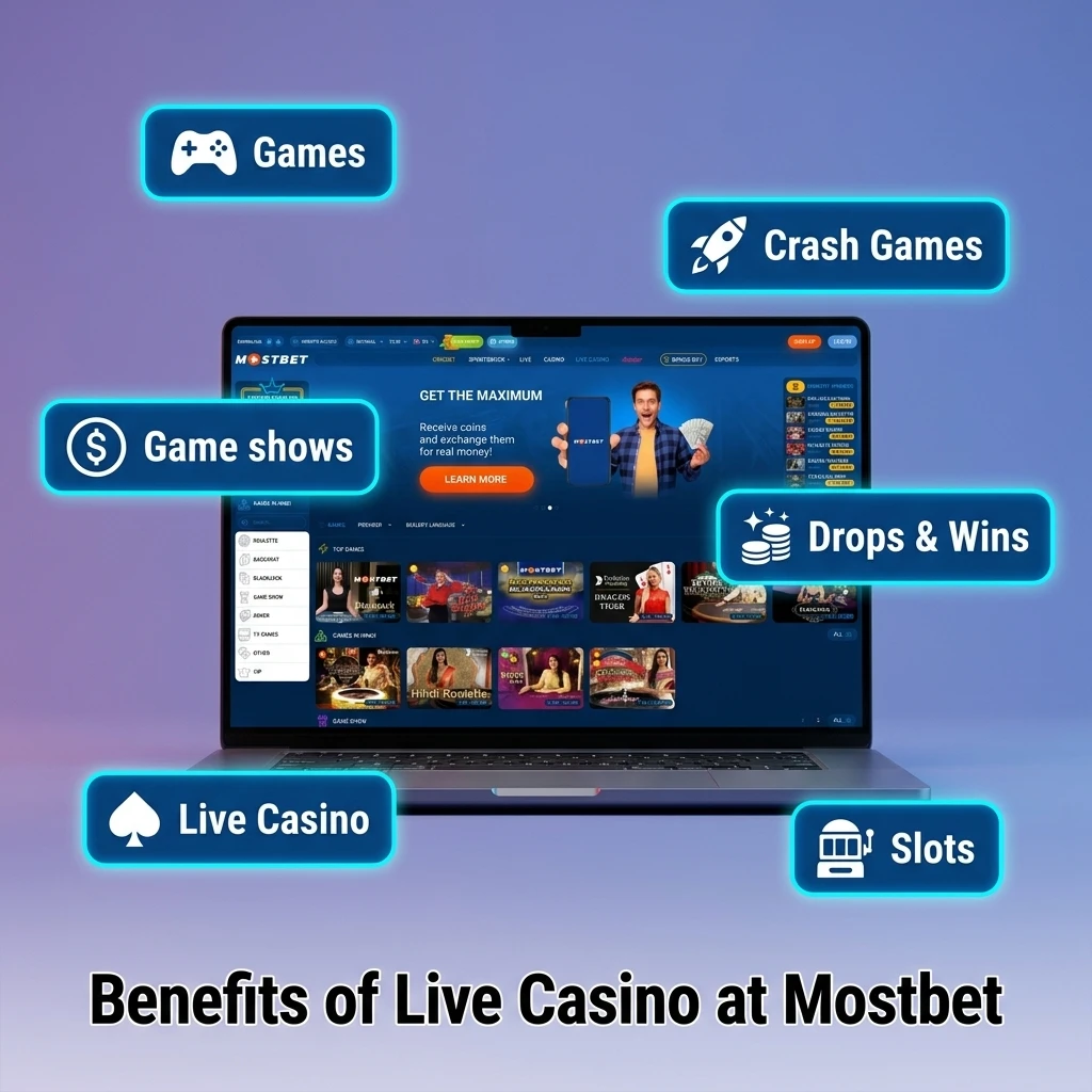 Mostbet live casino benefits for Indian players showing real dealers, Andar Bahar, Teen Patti, and mobile access