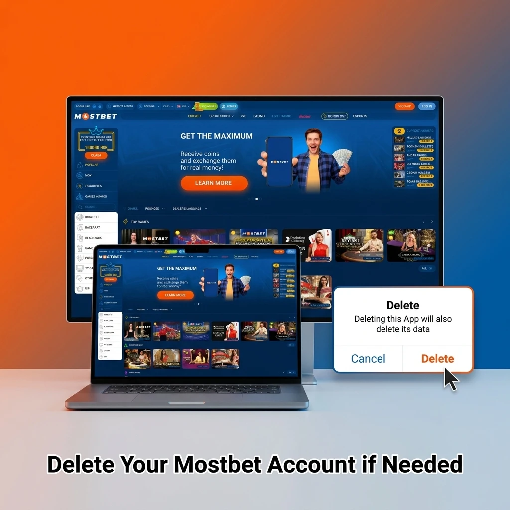 Steps to delete Mostbet account via settings or customer support for permanent closure