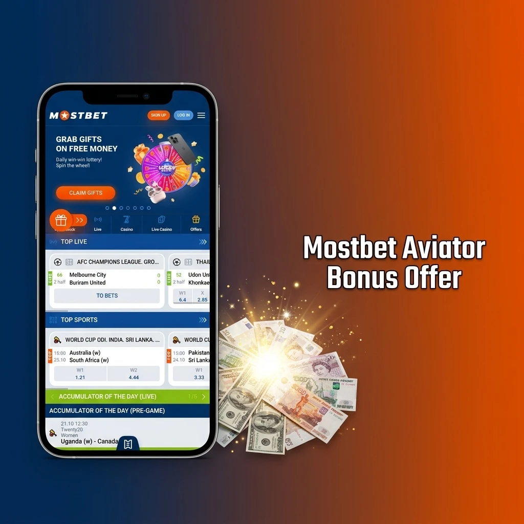 Mostbet Aviator 125% welcome bonus up to max amount on first deposit from ₹300 with 250 free spins offer