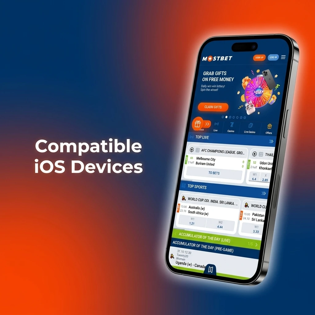 List of compatible iOS devices for Mostbet app including iPhone X to 15 series and iPad models from 2018 onwards