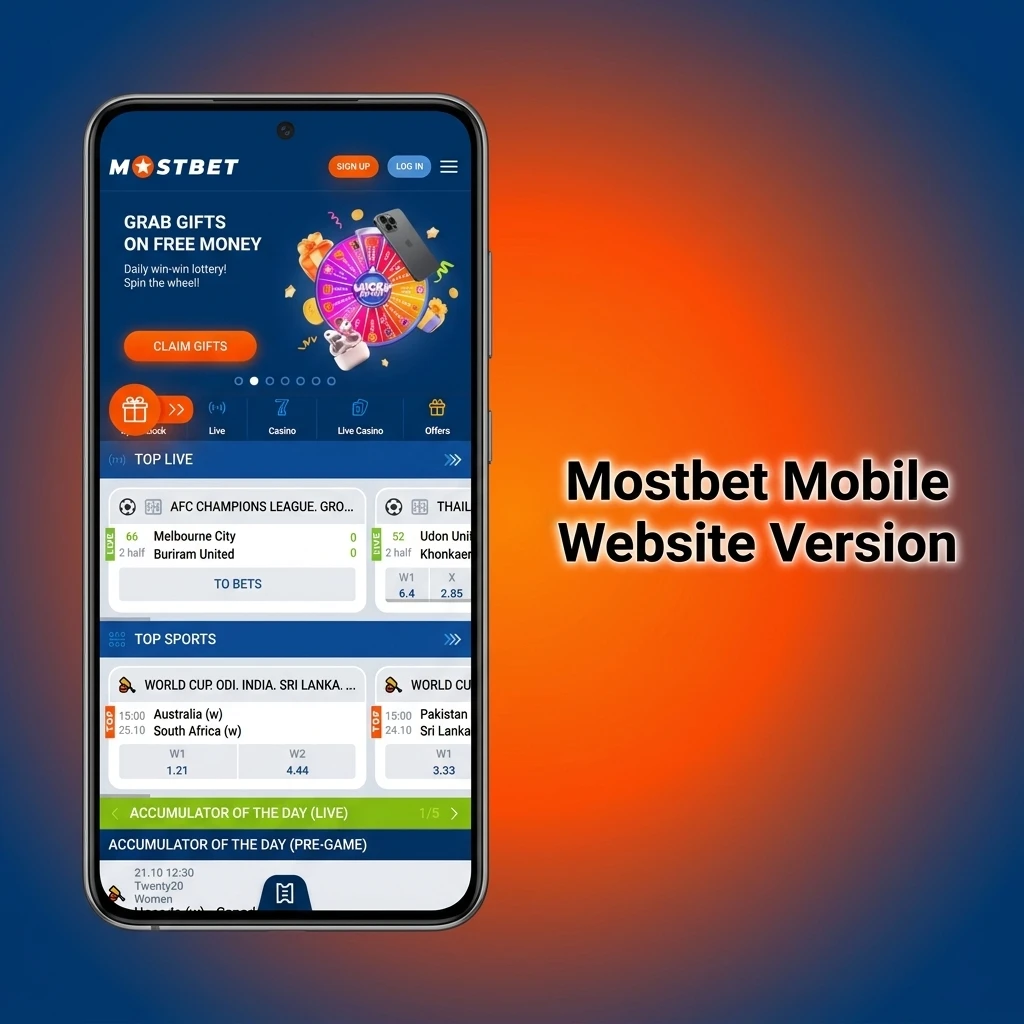 Mostbet mobile website version accessible on smartphone and tablet browsers with sports betting and live casino features