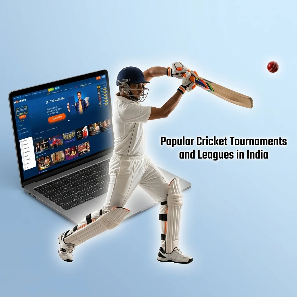Popular cricket tournaments and leagues in India including IPL, ICC T20 World Cup, ODI World Cup, and The Ashes